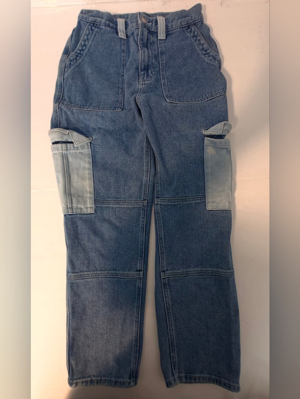 PacSun Women’s Two-Tone Blue High-Rise Patchwork Jeans